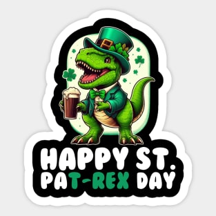 Happy St PaT-Rex Day Dinosaur St Patricks Day Sticker